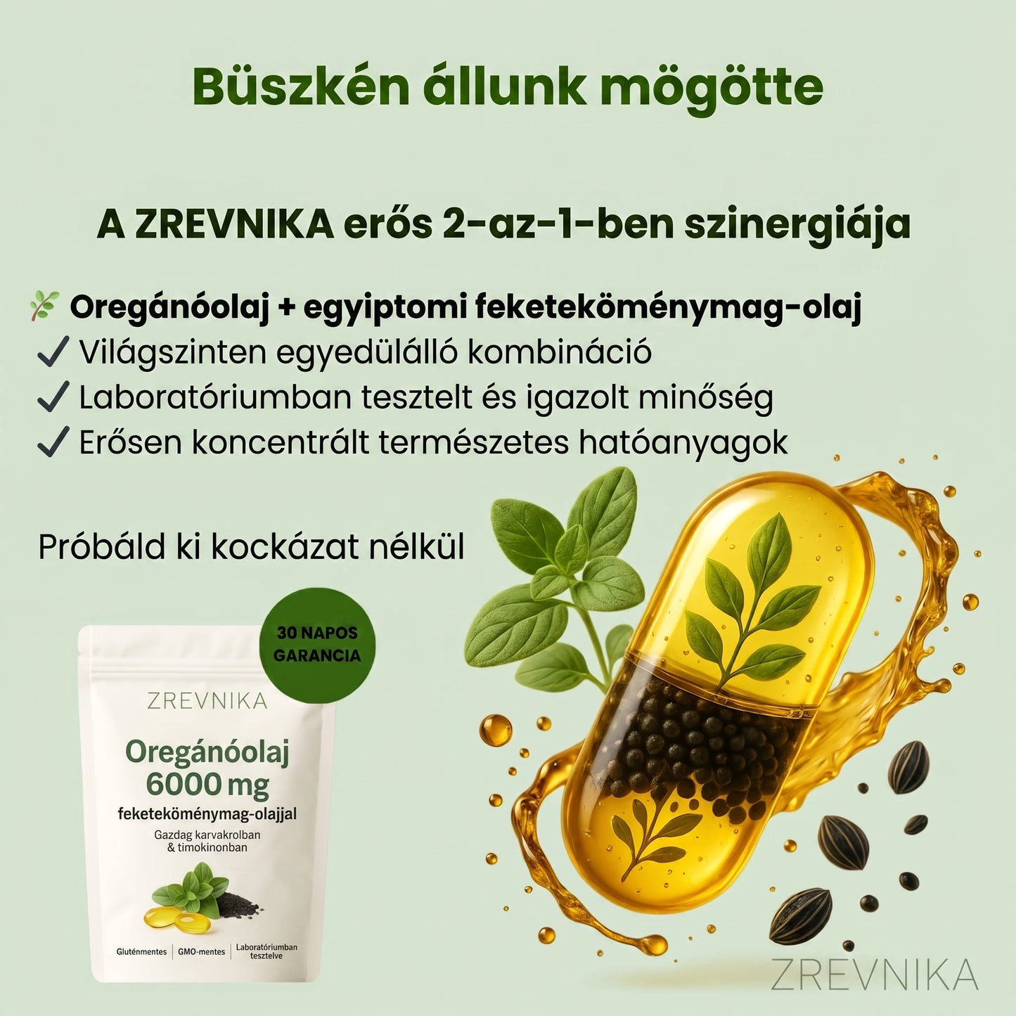 Zrevnika Oregánó — 1+1 INGYEN (6 hónapos kúra)