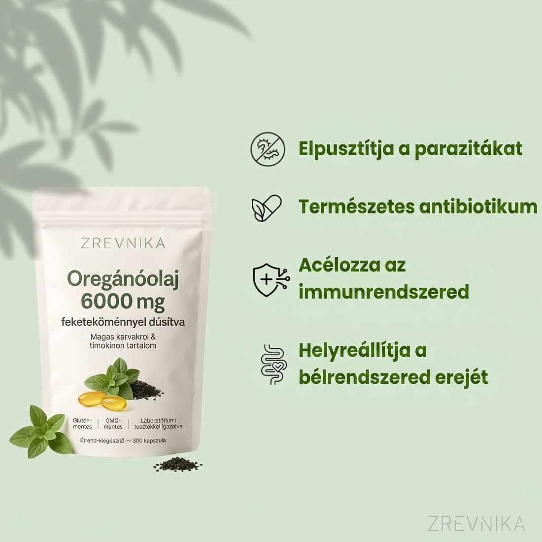 Zrevnika oregánóolaj kapszula